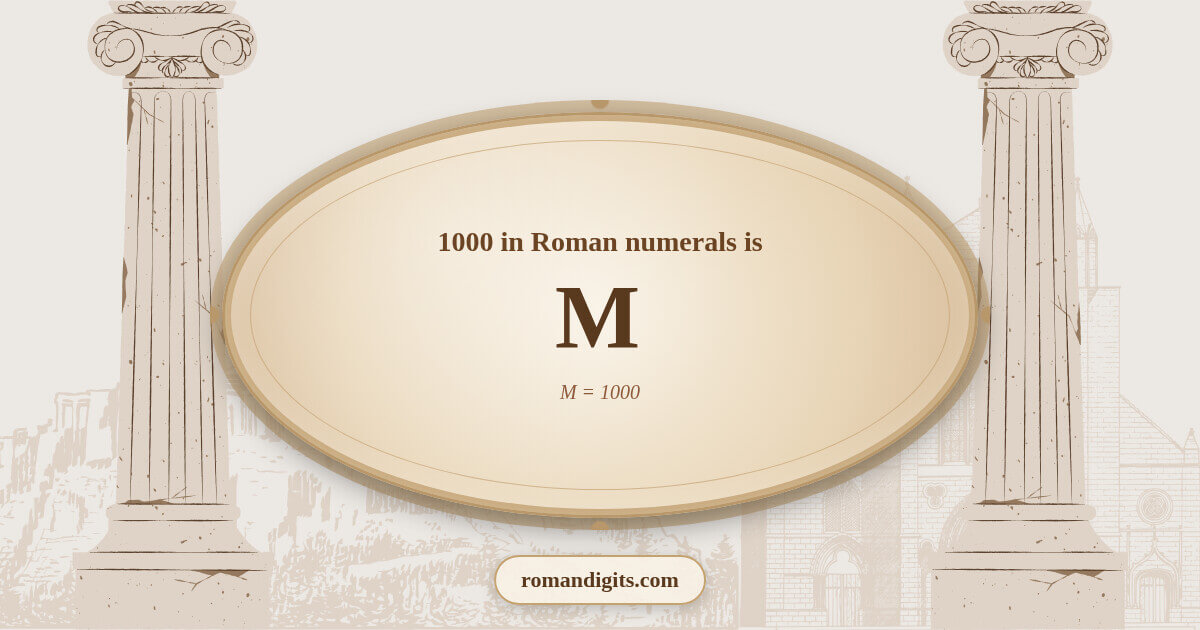 1000 in Roman notation - M