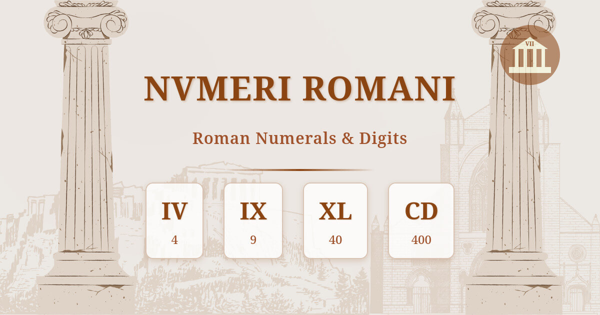 Roman Numerals in Unicode - Complete Table of Codes and Symbols